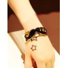 New Cosplay Cuff Bangle Enamel Mustache Gold Tone Opened Bracelet B-0231