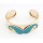 New Cosplay Cuff Bangle Enamel Mustache Gold Tone Opened Bracelet B-0231