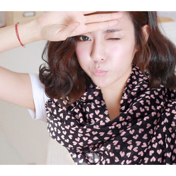 New Coming Fashion Small Heart Lovely scarf shawl C-0007