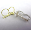 Wholesale 2Pcs Silver/Gold Cross Double Fingers Ring #6 and #8 Size R-0514