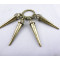 Punk Rock Vintage Style Crystal Metal Heavy Rivet Tassels Ring #5.5 Size R-0139