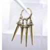 Punk Rock Vintage Style Crystal Metal Heavy Rivet Tassels Ring #5.5 Size R-0139