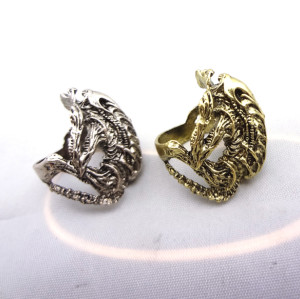 R-0523 New Coming Vintage Silver/Bronze Animal Frog  Bone  Fashion Ring