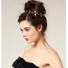 F-0006 New Fashion Gold/Bronze Metal Leaf Charming Headband Hair Band