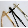 B-0068 New Fashion Silver/Gold/Black Plated Metal Lovely Cross Bracelet