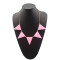 N-4541 New Fashion Gold Tone Metal Triangle Enamel Pendant Necklace