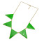 N-4541 New Fashion Gold Tone Metal Triangle Enamel Pendant Necklace