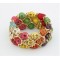 B-0074 New Fashion Gold Plated Metal Colorful Skull Stone Bracelet