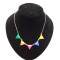 N-4559 New Fashion Lovely Colorful Pyramid Stud Cute Triangle Bib Necklace