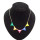 N-4559 New Fashion Lovely Colorful Pyramid Stud Cute Triangle Bib Necklace