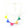 N-4559 New Fashion Lovely Colorful Pyramid Stud Cute Triangle Bib Necklace