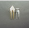 R-0109 Wholasale 2Pieces Gold Silver Metal Punk Double Rivet Sharp Ring