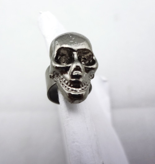 punk rock piece gold/silver/Gun-black plated skull head ear cuff E-1088