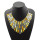 N-4598 New Fashion Enamel Geometrical Silver/Gold Tone Metal Choker bib necklace