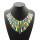 N-4598 New Fashion Enamel Geometrical Silver/Gold Tone Metal Choker bib necklace