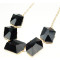 N-4251 Fashion 6colors Arrival Gold Tone Metal Resin Gem Choker Bib Necklace