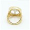 R-1070 New Arrival White Peace Symble Hollow Out Gold Metal Fashion Lovely  Ring