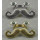 Vintage Style  bronze/vintage silver enamel eye Cosplay Mustache ring R-0187