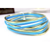Fashion Classic Multi Strands 8 Piece Metal Square Bangle Bracelet Set