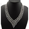 N-2255 Hot Wedding Part Jewelry Crystal Metal Beads Hollow Out Choker Bib Necklace