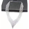 N-2255 Hot Wedding Part Jewelry Crystal Metal Beads Hollow Out Choker Bib Necklace