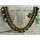 N-2047 New Arrival Fashion Gold Tone Rivet Crystal Lace Pattern Choker Bib Necklace