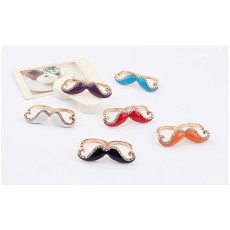 R-0181 New Lovely Fashion Enamel Muscathe Rhinestone Charming Double Fingers Ring