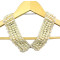 N-2068 Hot Charming Handmade Pearl Lace Flower Crystal Collar Choker Bib Necklace