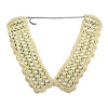 N-2068 Hot Charming Handmade Pearl Lace Flower Crystal Collar Choker Bib Necklace