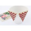 E-2051 vintage style bronze alloy large Triangle Earrings enamel ripple ear stud