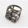 R-0147 vintage style 5colors geometry magic square ring