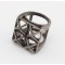 R-0147 vintage style 5colors geometry magic square ring