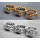 R-0142 Wholesale 2Pieces Punk Silver/Gold Metal Zippers 3Fingers Ring