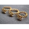 R-0142 Wholesale 2Pieces Punk Silver/Gold Metal Zippers 3Fingers Ring