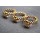 R-0142 Wholesale 2Pieces Punk Silver/Gold Metal Zippers 3Fingers Ring