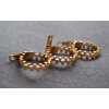 R-0142 Wholesale 2Pieces Punk Silver/Gold Metal Zippers 3Fingers Ring