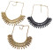 N-1863 New Lovely 2Rows Drop Gold Black Vintage Gold Metal Choker Bib Necklace