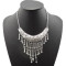 N-1876 Punk Vintage Silver/Bronze Gold Metal Bone Tassels Skull Choker Bib Necklace