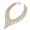 N-2255 Hot Wedding Part Jewelry Crystal Metal Beads Hollow Out Choker Bib Necklace