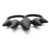 R-0153 Wholesale 3Pieces Punk Vintage Silver/Gold/Black Metal Rivet Double Fingers Ring