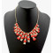 N-0278 New Golden Rhinestone Crystal Facets Gem Statement Choker Bib Necklace