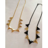 N-4525 New Punk Bronze Black Lovely Small Triangle Fashion Necklace