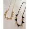 N-4525 New Punk Bronze Black Lovely Small Triangle Fashion Necklace