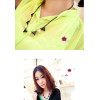 N-4525 New Punk Bronze Black Lovely Small Triangle Fashion Necklace