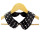 N-2034 New Cool European Punk Black Leather Rivet Collar Necklace