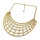 N-1866 European Vintage Style Gold Hollow Out Crescent Bib Collar Necklace