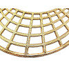 N-1866 European Vintage Style Gold Hollow Out Crescent Bib Collar Necklace