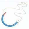 S-0011 Womens Funny Blue Enamel Golden Pencil Cuff Bangle Collar Necklace Choose Style
