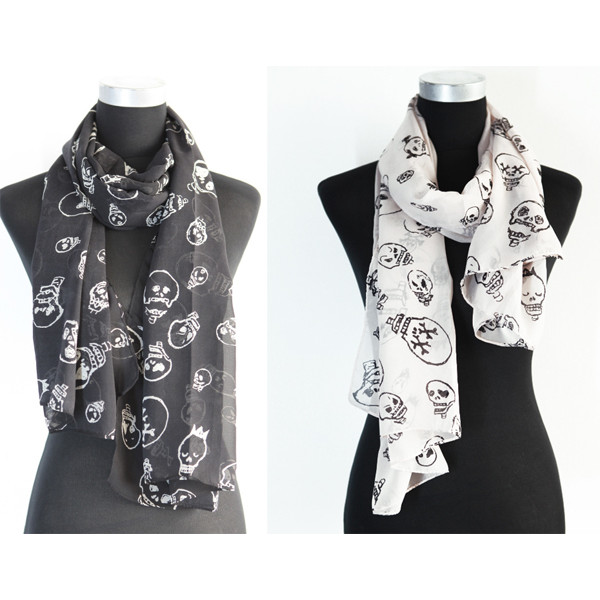 C-0015 New Punk Bulb Bone Skull US Dollar Sign Design Scarf Shawl Color Choose