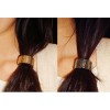 F-0063 Wholesale 3PCs 3 Color Show Time Metal Semicircle Hair Band Ponytail Holder